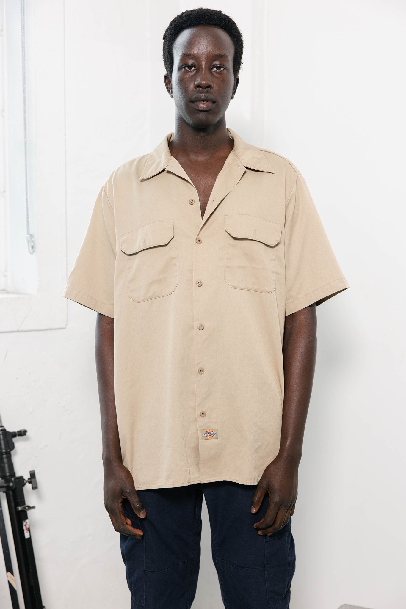 Dickies Button Up Tee Cream