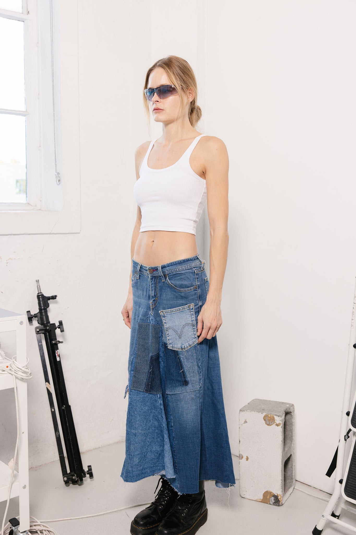 Reworked Levis Maxi Skirt