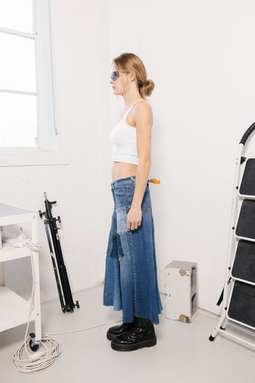 Reworked Levis Maxi Skirt